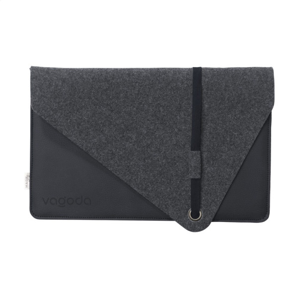 Recycled Felt & Apple Leather Laptop Sleeve 15/16