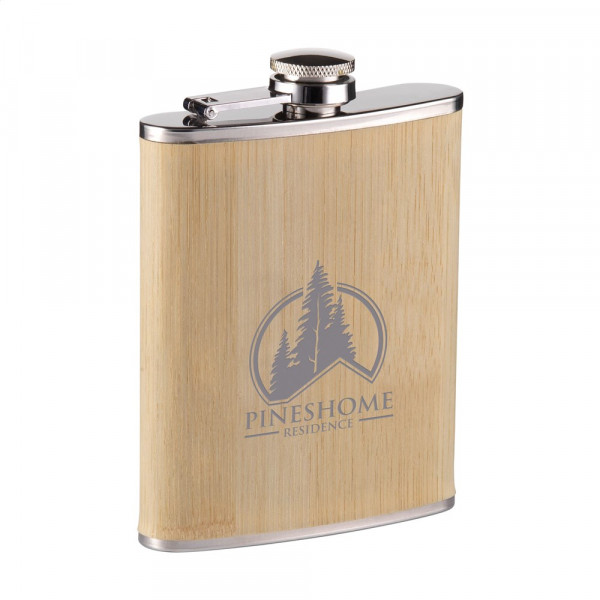 Hipflask Bamboo 200 ml lommelærke