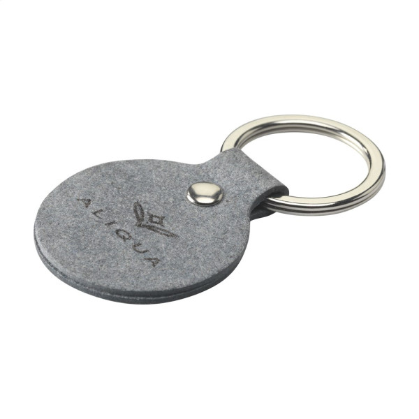 Recycled Denim Textile Keyring Round nøglering