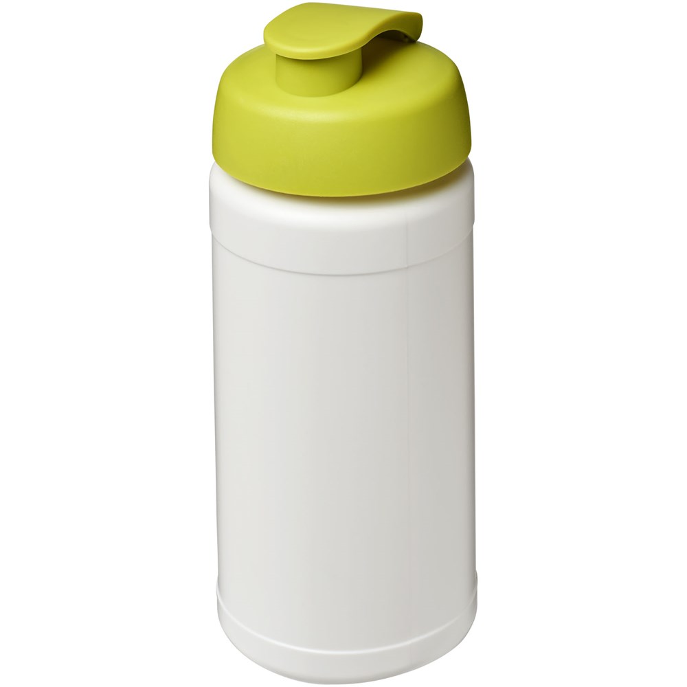Baseline® Plus 500 ml drikkeflaske med fliplåg - Hvid, Limefarvet