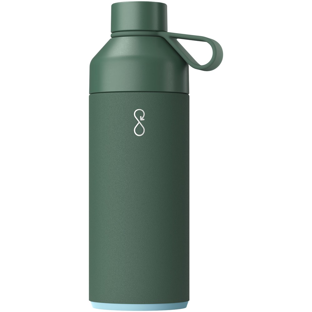Big Ocean Bottle 1000 ml vakuumisoleret vandflaske - Skovgrøn