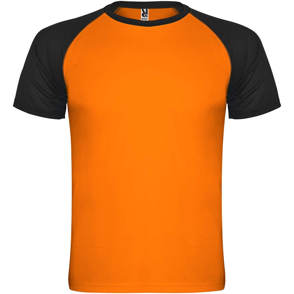 Fluor orange, Ensfarvet sort