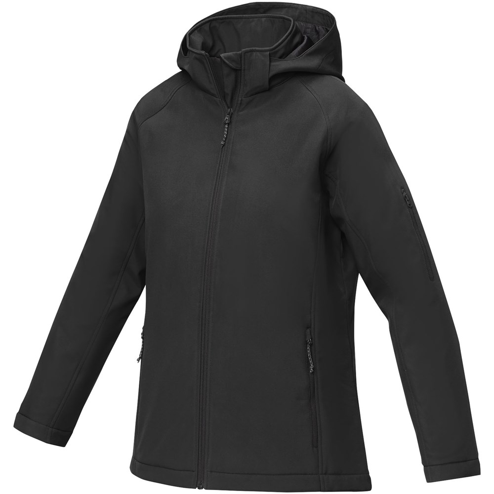 Notus women's softshell jakke fremstillet af genanvendte materialer - Ensfarvet sort