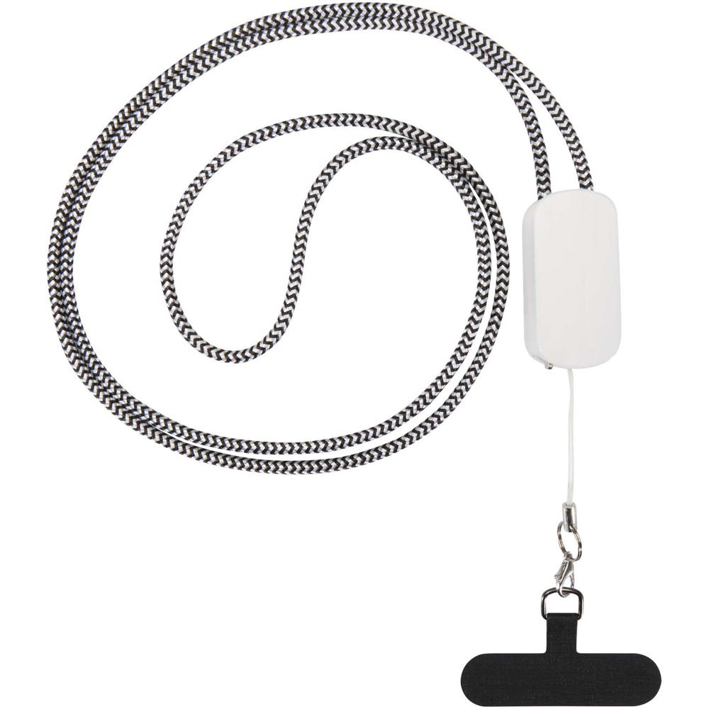 Anser smartphone lanyard af genvundet plast med indbygget 27 W 5-i-1-kabel