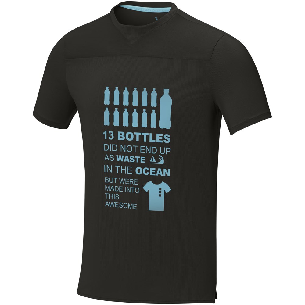 Borax 160 g/m² kortærmet cool fit T-shirt med V-hals i genanvendt GRS til mænd