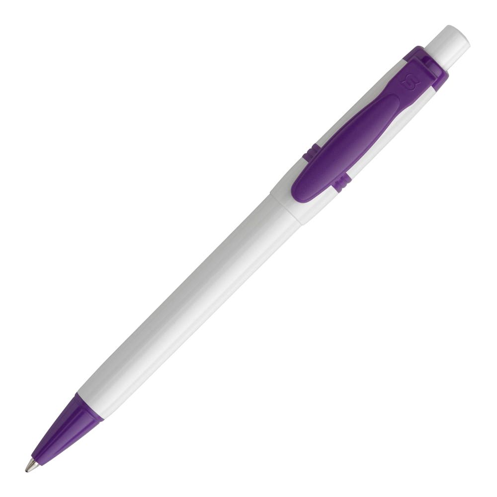 Kuglepen Olly hardcolour - Hvid / lys Lilla