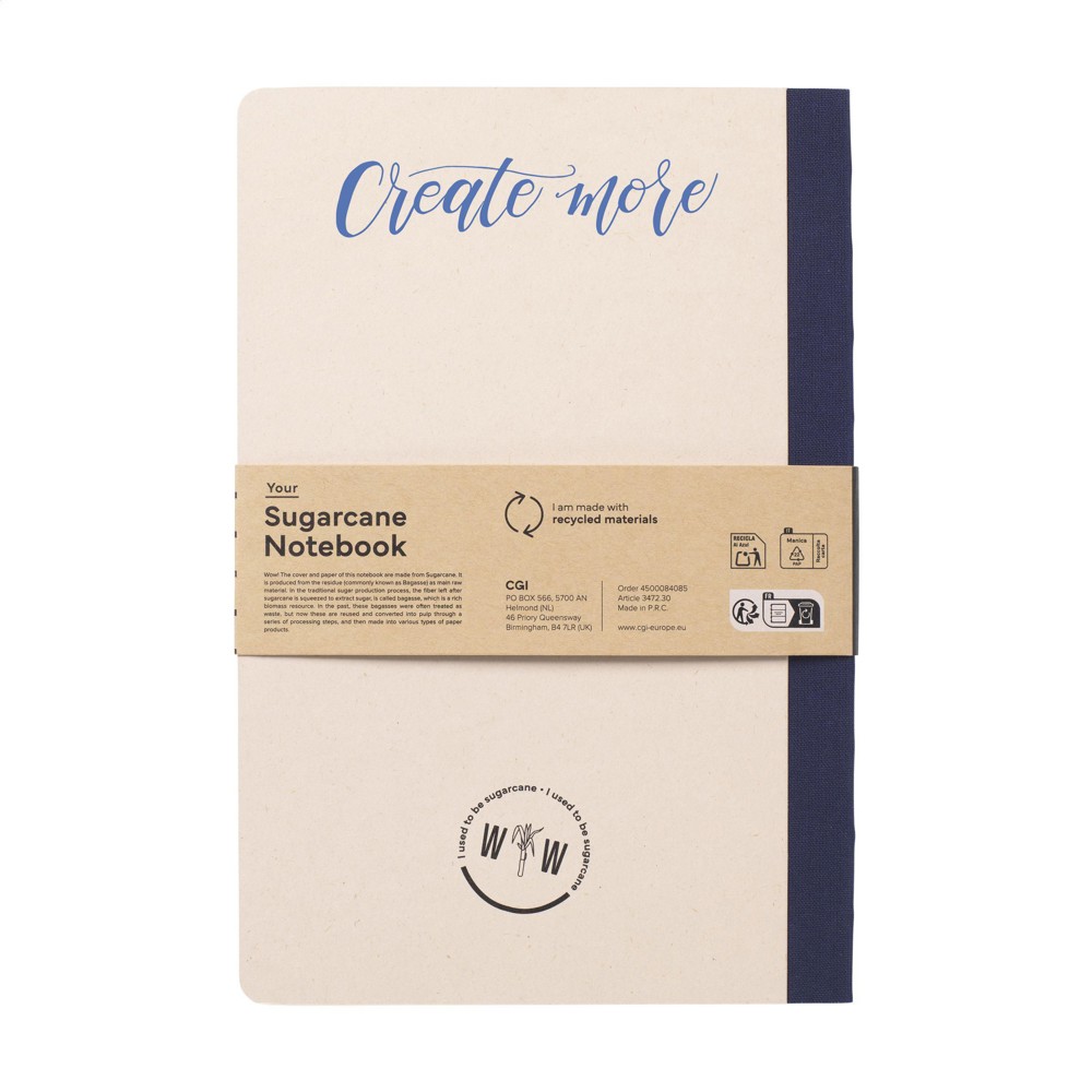 Sugarcane Notebook A5 notesbog